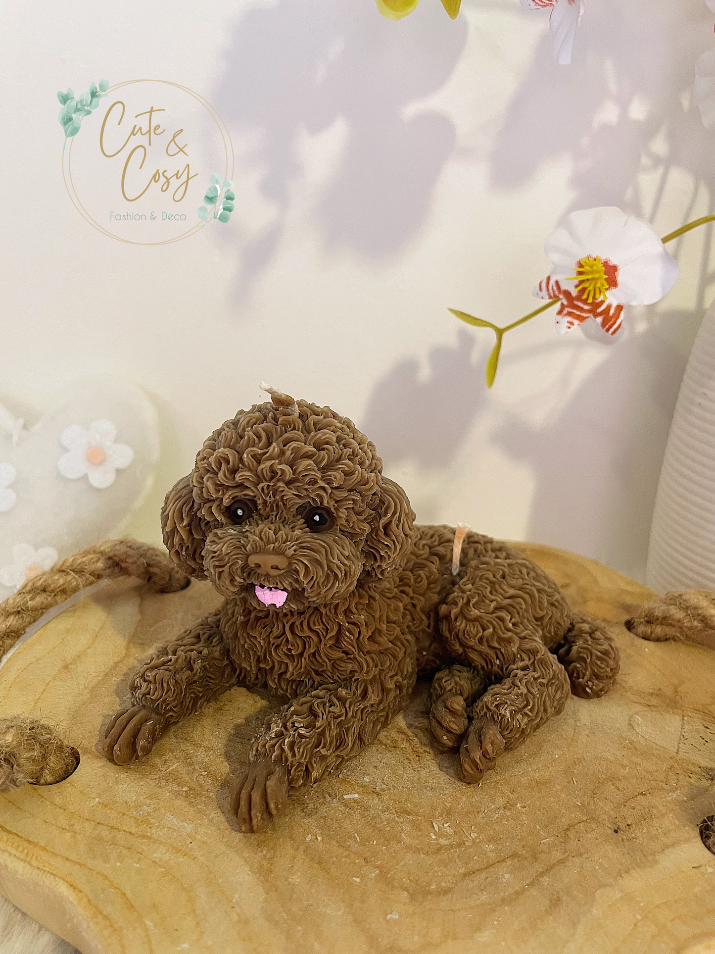 Puppy Candle - bruin