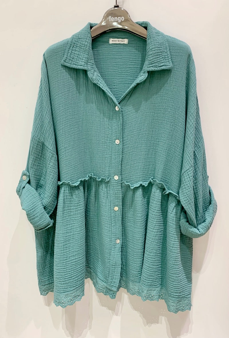 The Brooklyn Blouse - Wasabi