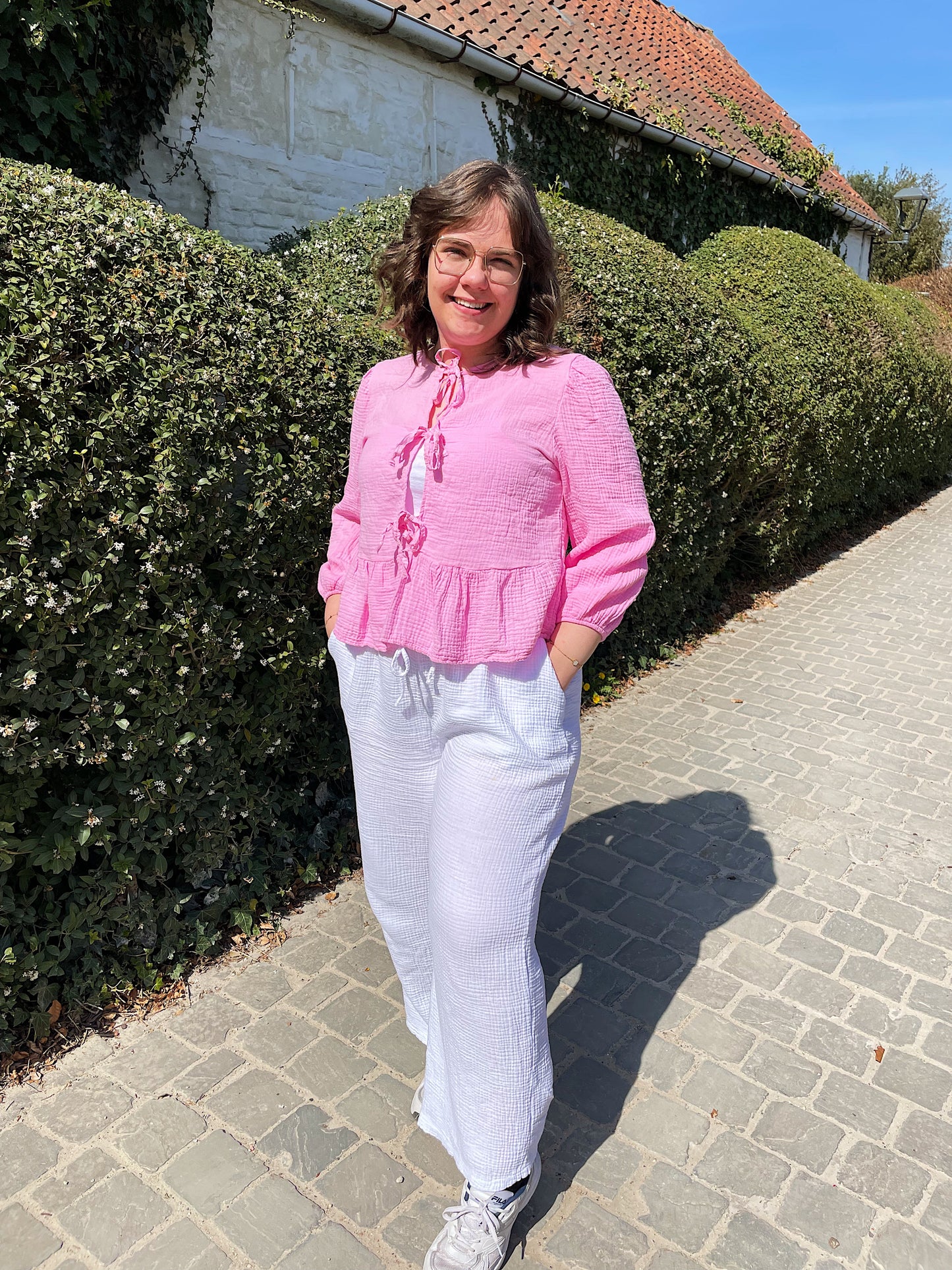 The Cute Bow Top - Pink