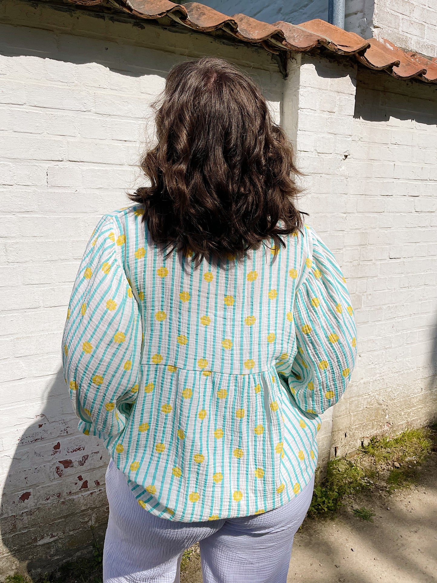 Summer in Italy Blouse - Muntgroen