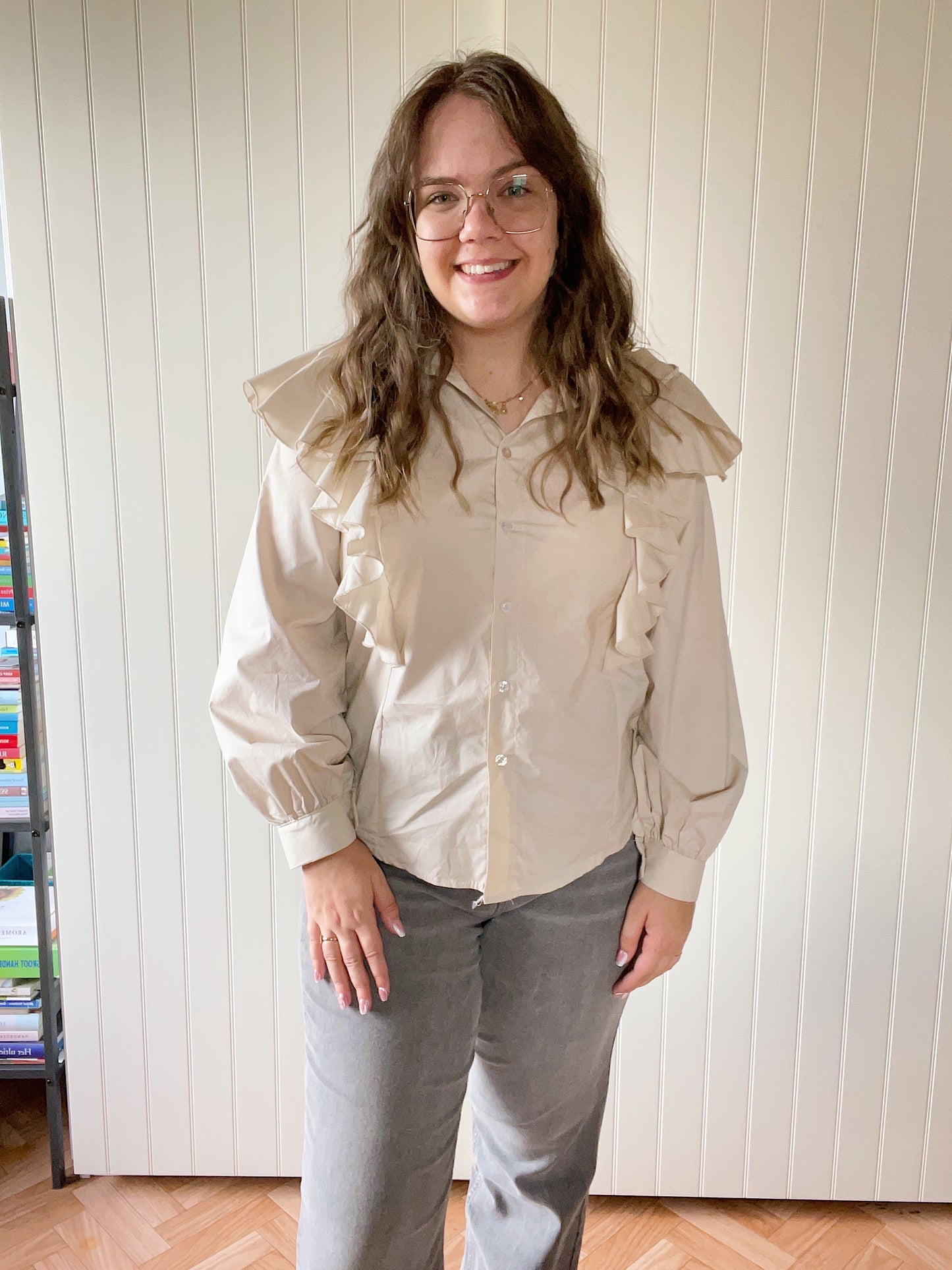 The Elani Blouse - Beige