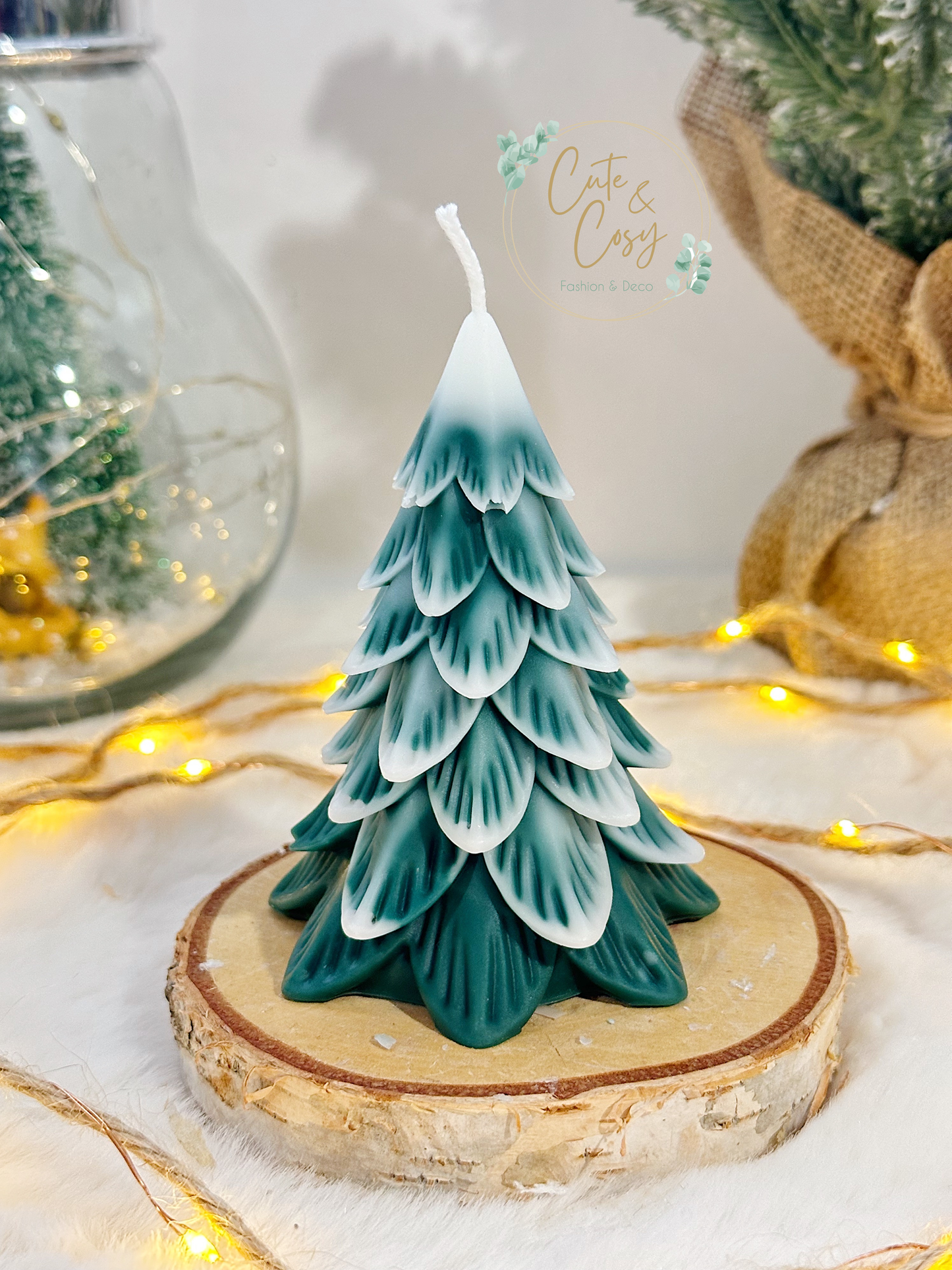 Grote hoge kerstboom - appelblauwzeegroen