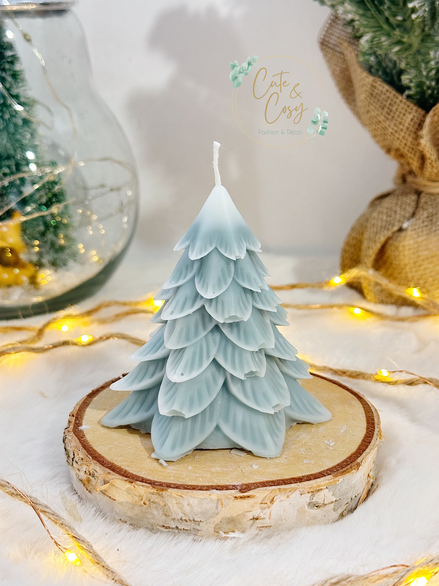 Grote brede kerstboom - muntgroen