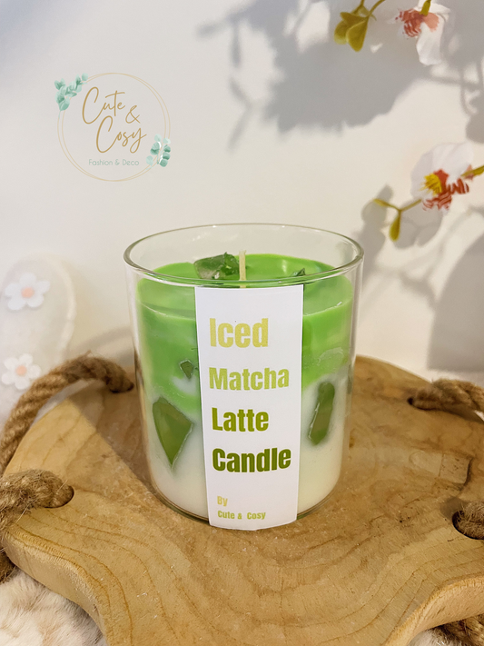 Iced Matcha latte kaars (zonder geur)