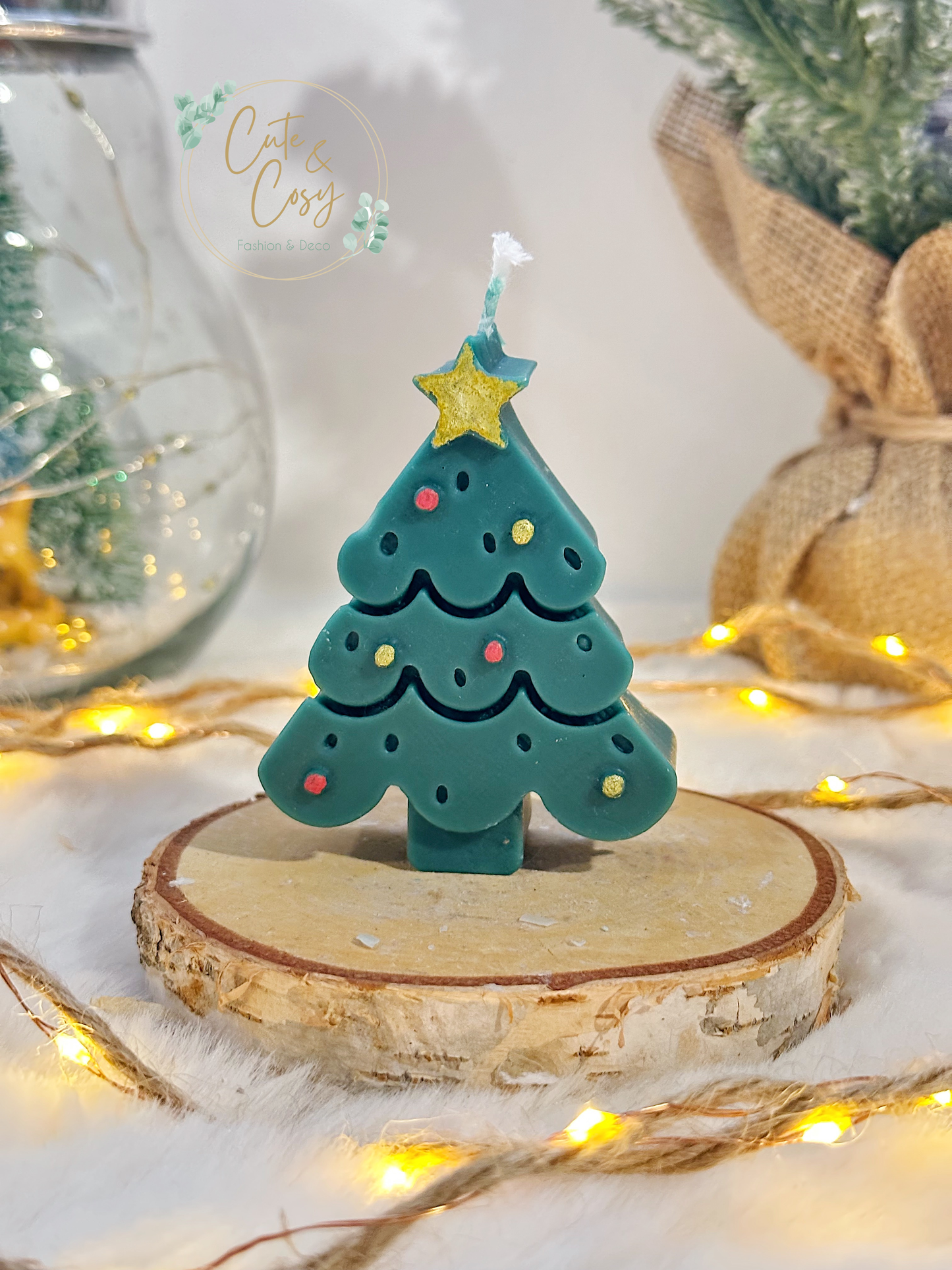 Mini kerstboom - appelblauwzeegroen