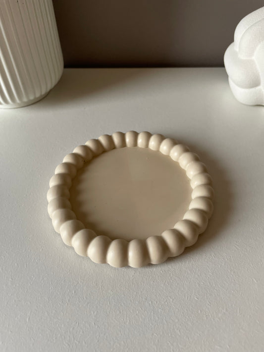 Bubble schaal rond - beige