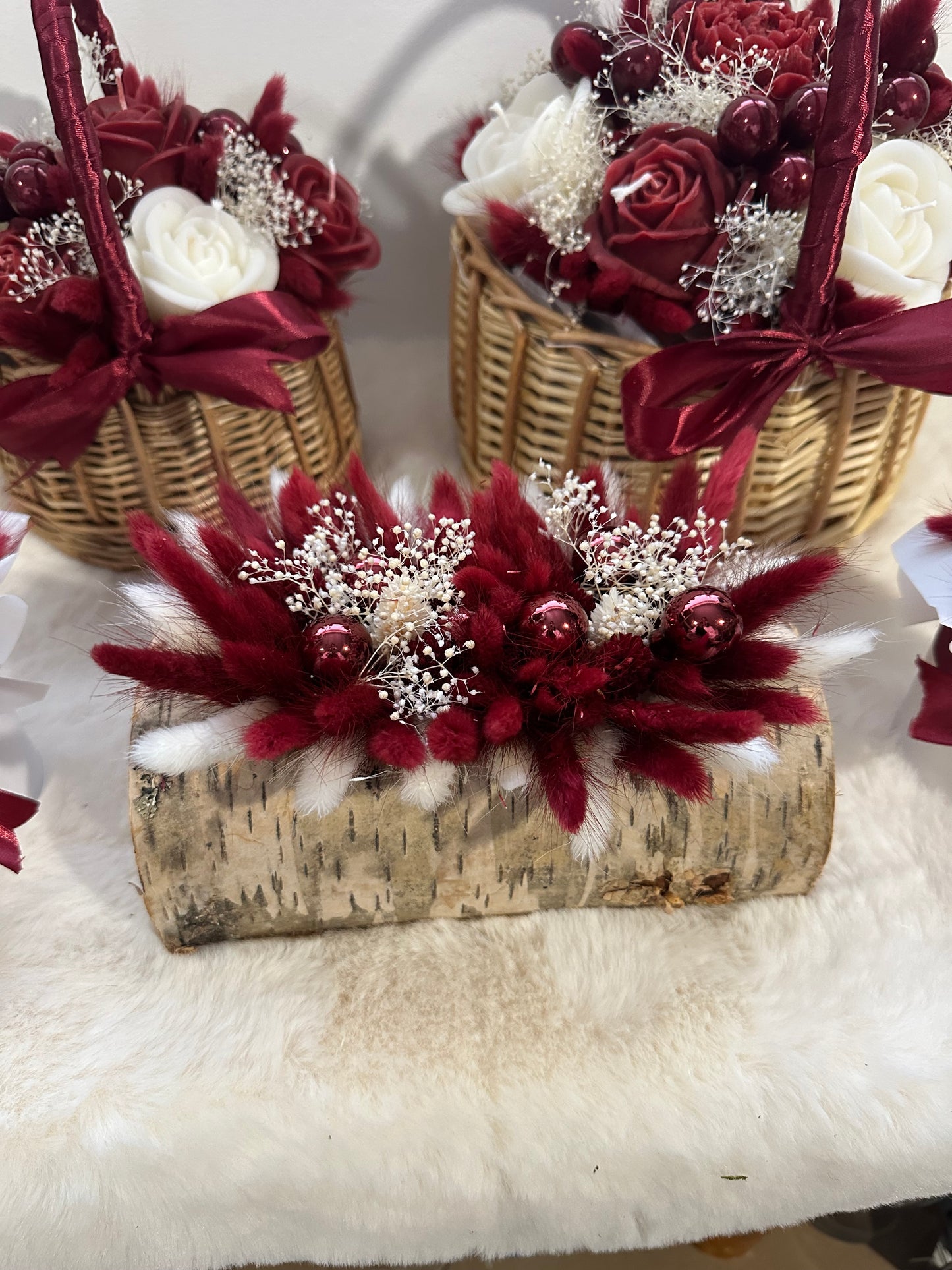 Kerststronk - bordeaux