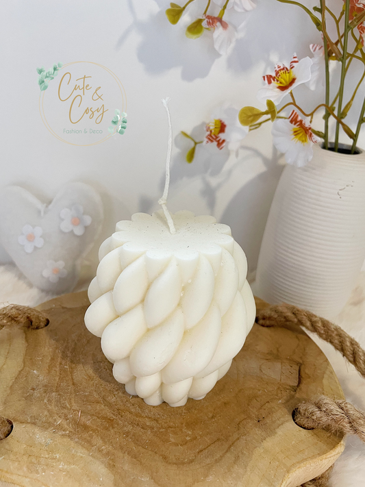 Wool ball candle