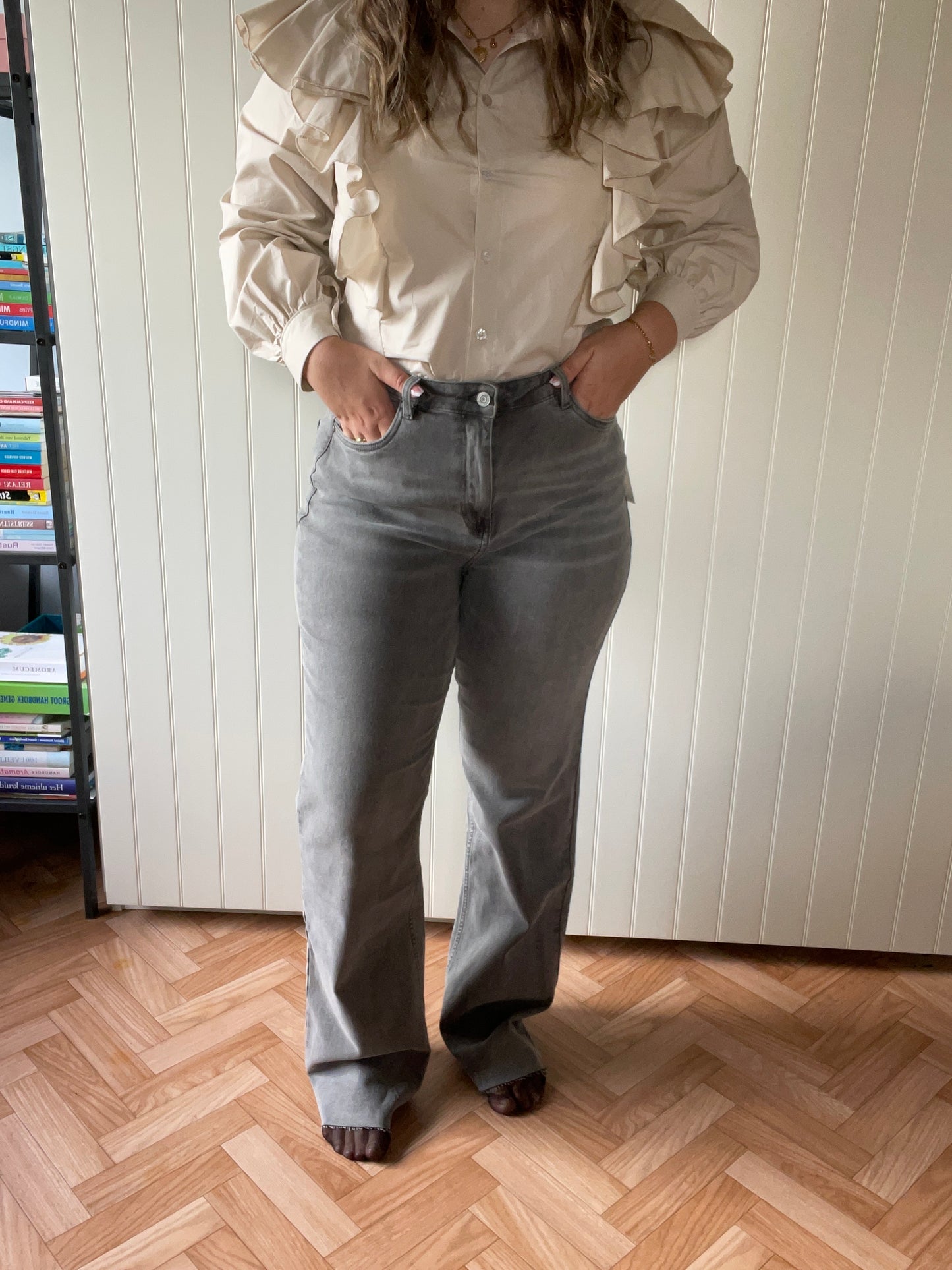 The Grey Wide Leg jeans