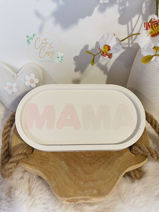Mama schaaltje 2.0 - wit/ roos