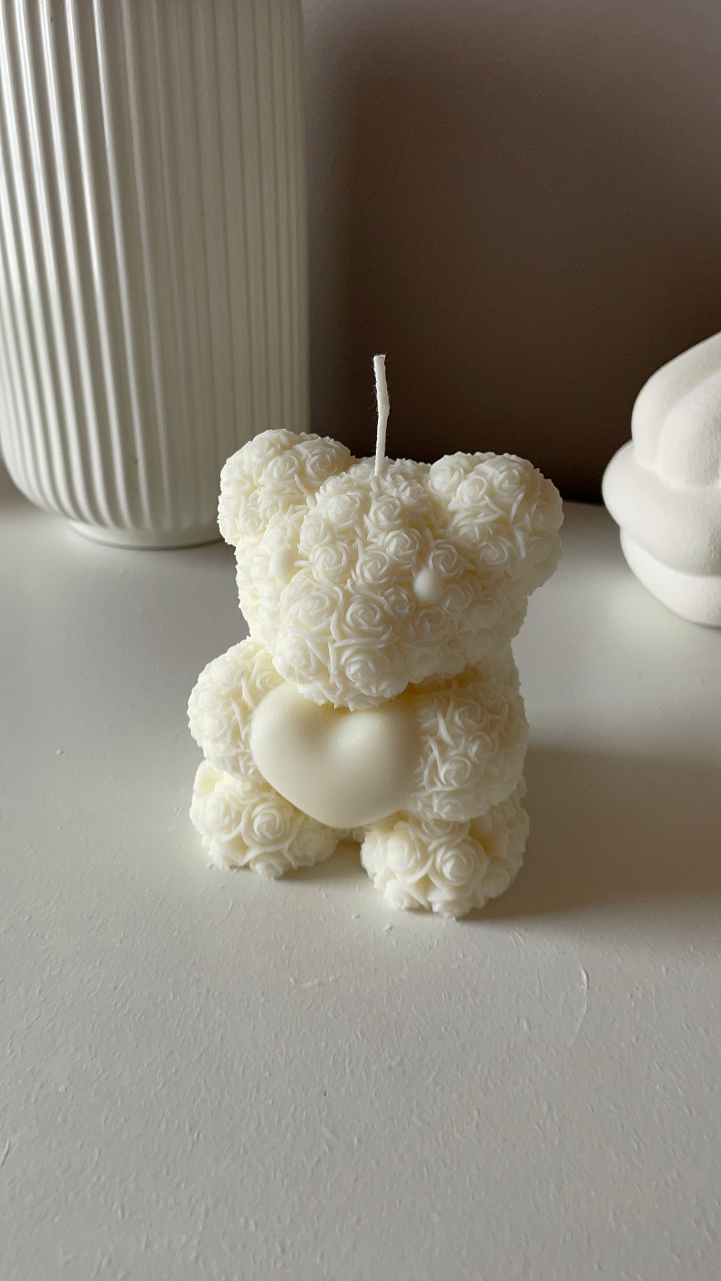 The Rose Teddy Bear Candle