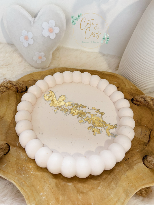 Bubble schaal - roos met goud
