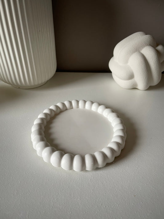 Bubble schaal rond - wit