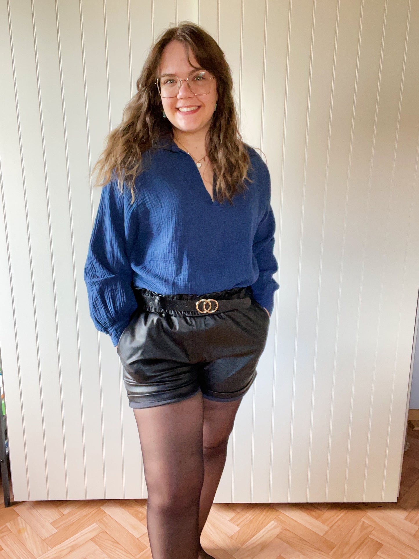 The Elin Blouse - Dark Blue
