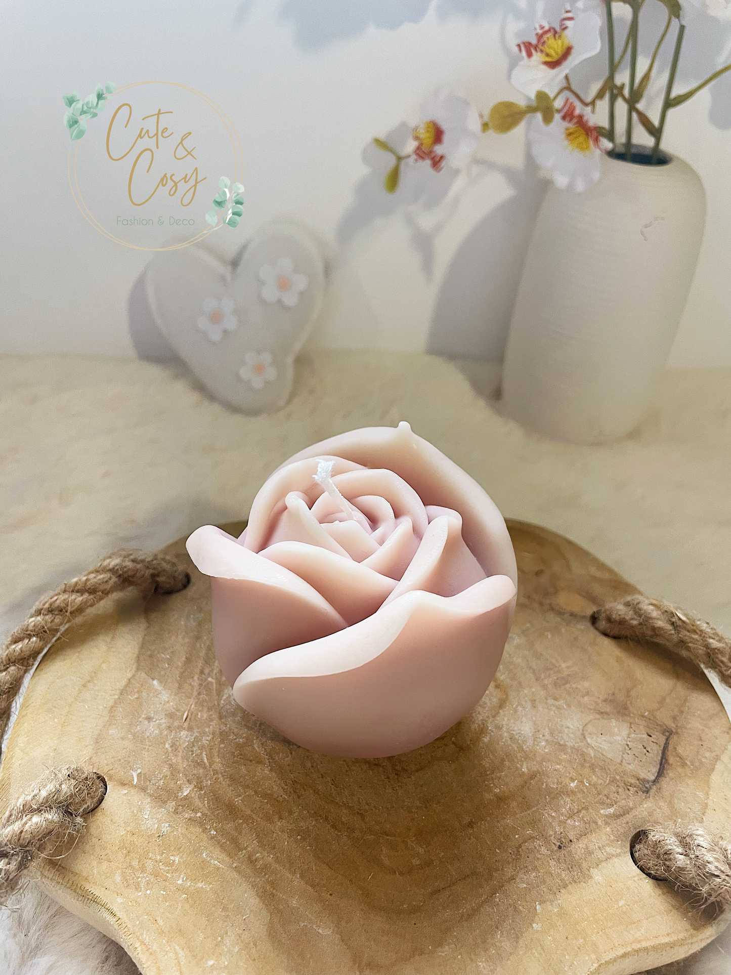 Rose Candle - roze