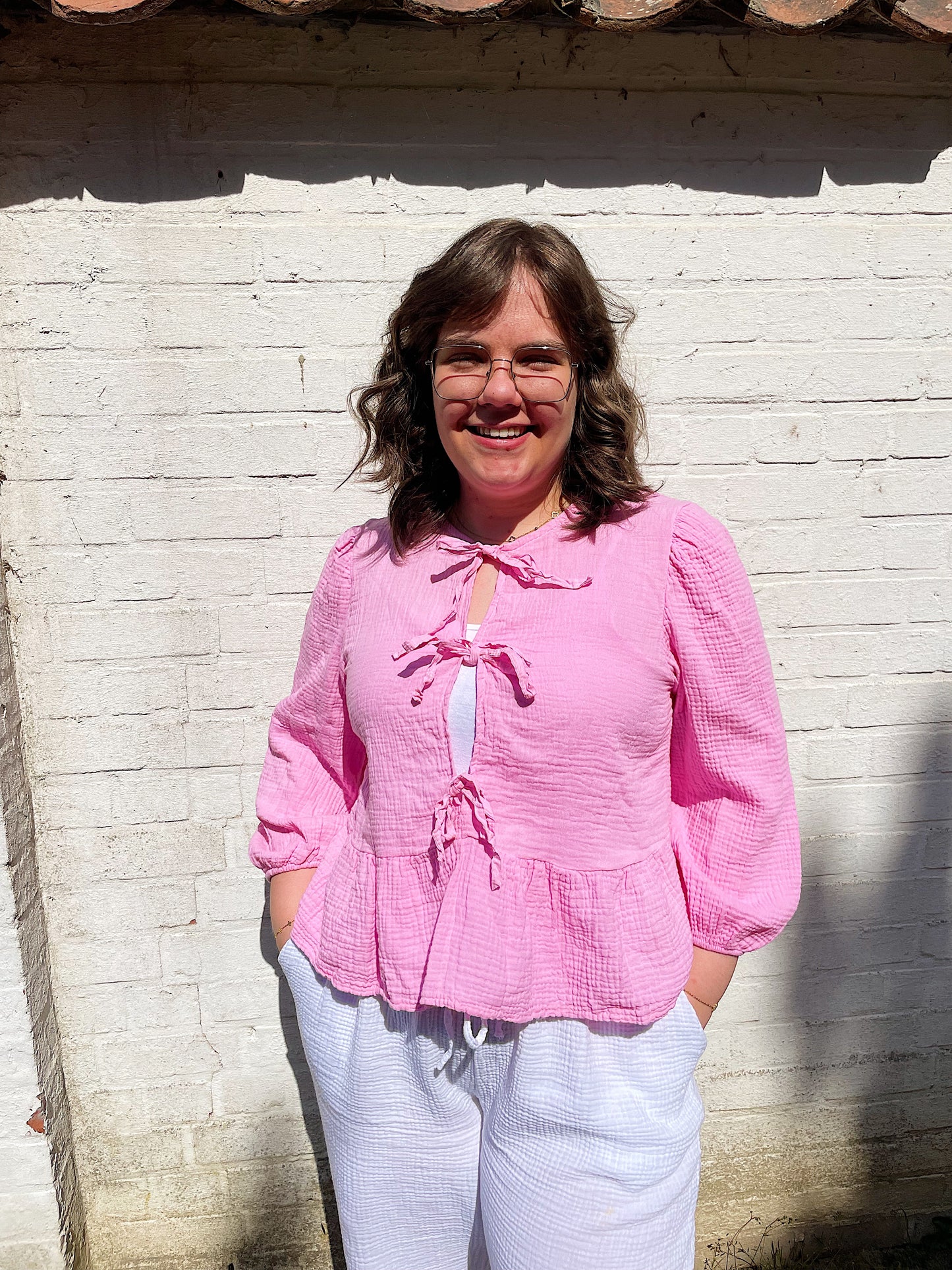 The Cute Bow Top - Pink