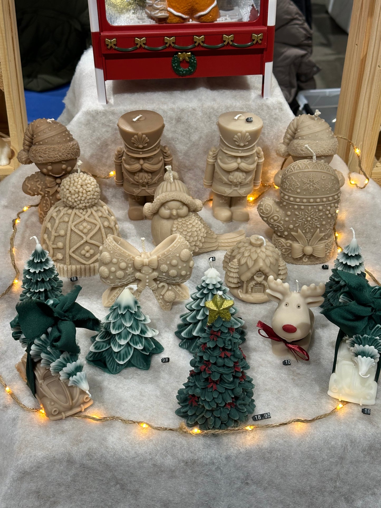 Kerst vogel   - beige