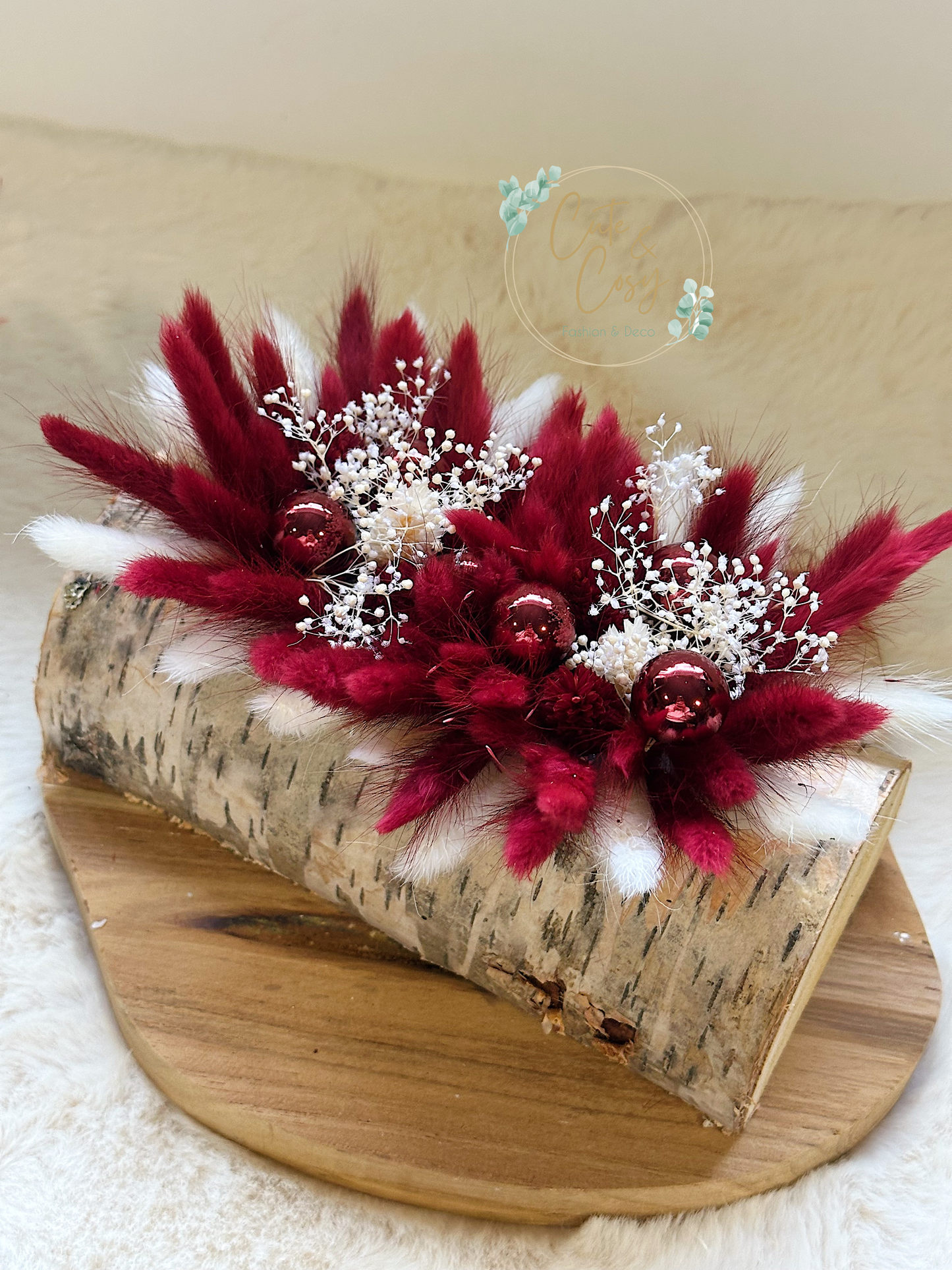 Kerststronk - bordeaux