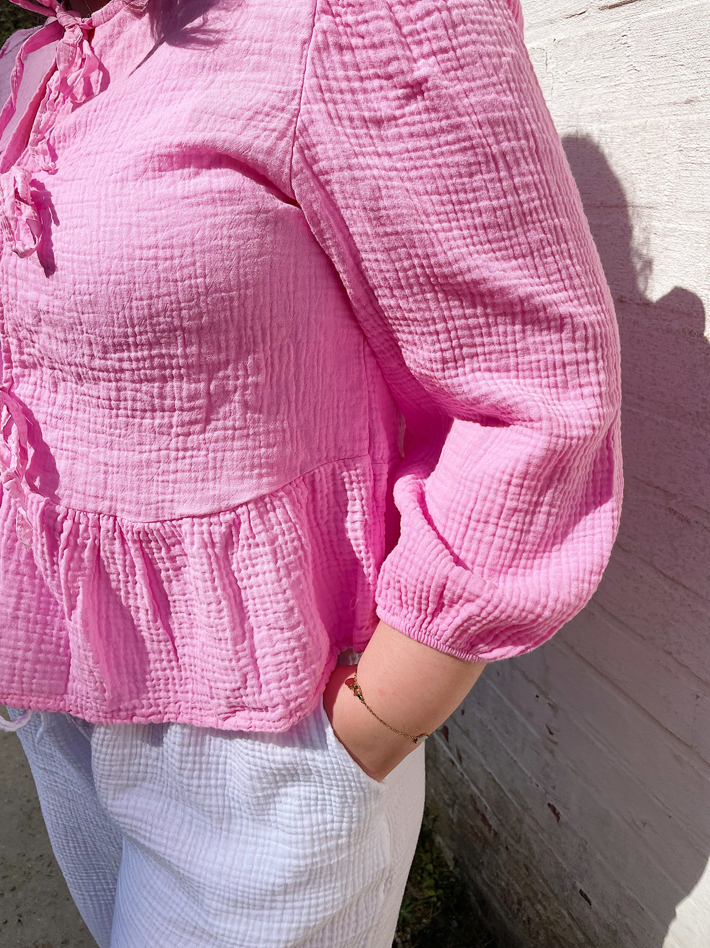 The Cute Bow Top - Pink