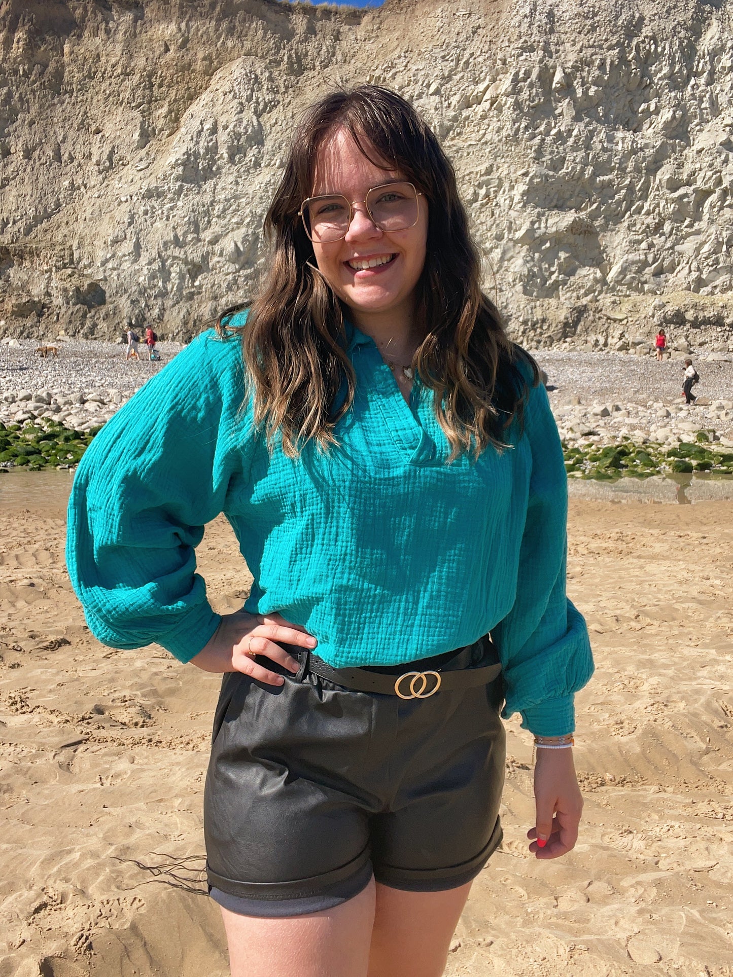 The Elin Blouse - Turquoise
