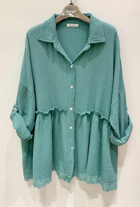The Brooklyn Blouse - Wasabi