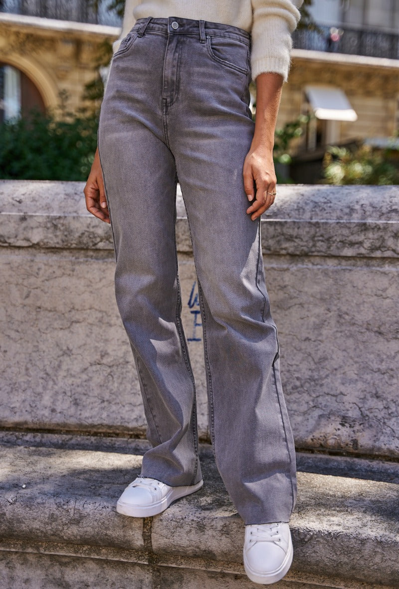 The Grey Wide Leg jeans